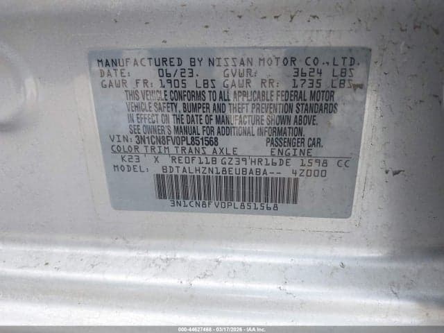 2023 NISSAN VERSA 1.6 SR XTRONIC CVT 9