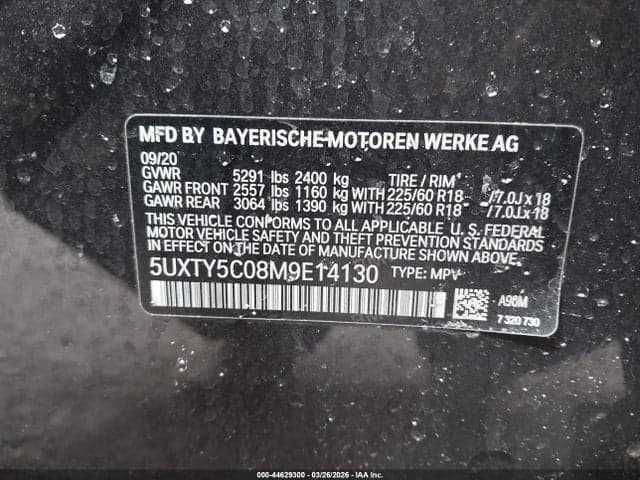 2021 BMW X3 XDRIVE30I 9