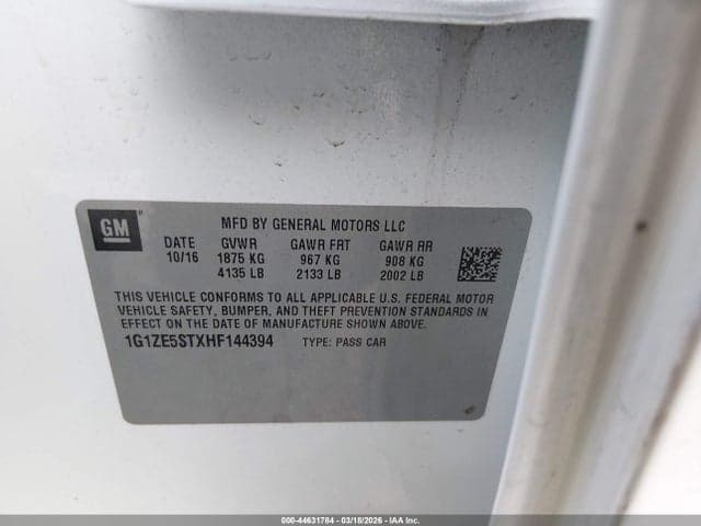 2017 CHEVROLET MALIBU 1LT 9