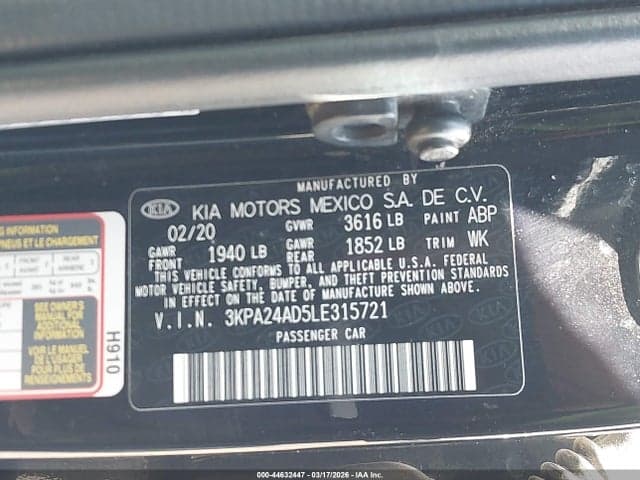 2020 KIA RIO LX 9