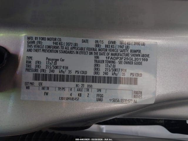 2016 FORD FOCUS SE 9