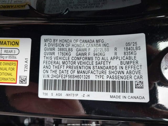 2025 HONDA CIVIC SPORT 9
