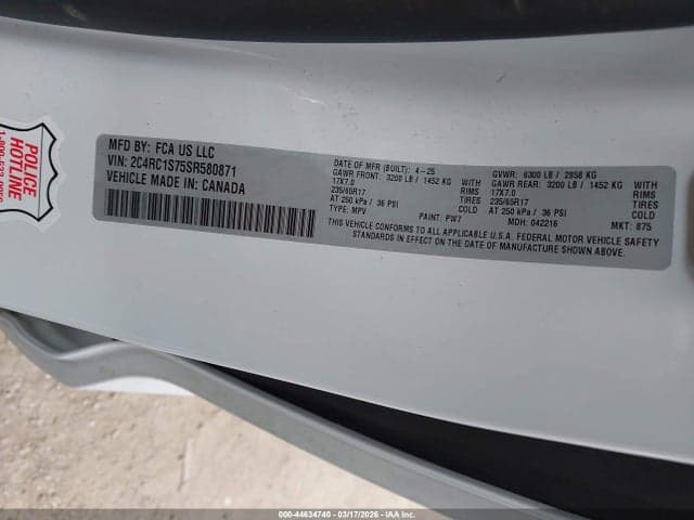 2025 CHRYSLER PACIFICA HYBRID SELECT 9