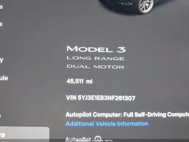 2022 TESLA MODEL 3 LONG RANGE DUAL MOTOR ALL-WHEEL DRIVE 7