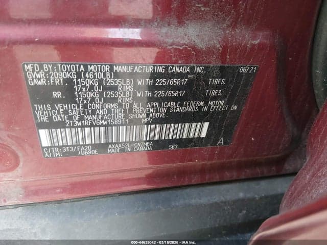 2021 TOYOTA RAV4 XLE 9