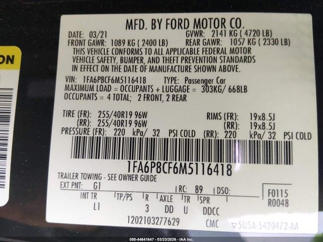 2021 FORD MUSTANG GT PREMIUM FASTBACK 9