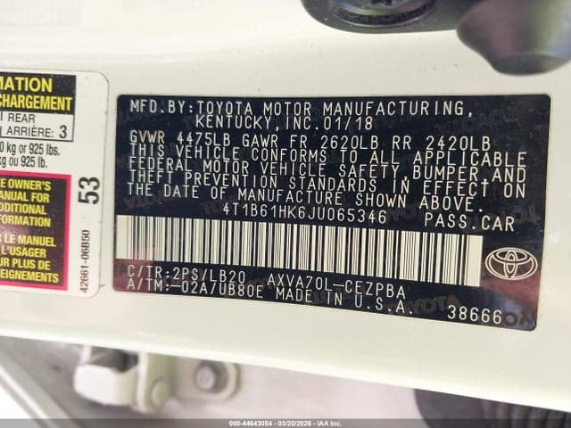 2018 TOYOTA CAMRY XSE 9