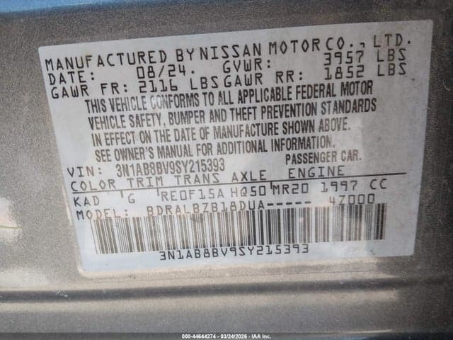 2025 NISSAN SENTRA S 9