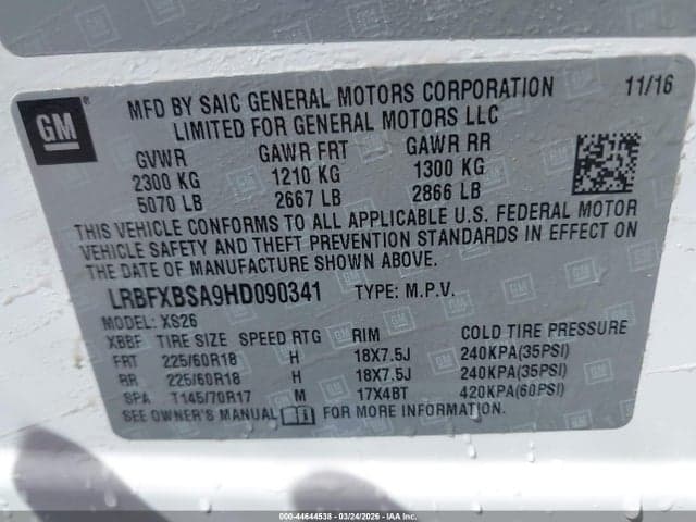 2017 BUICK ENVISION ESSENCE 9