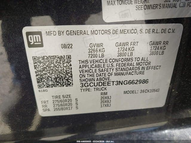 2022 CHEVROLET SILVERADO 1500 4WD SHORT BED RST 9