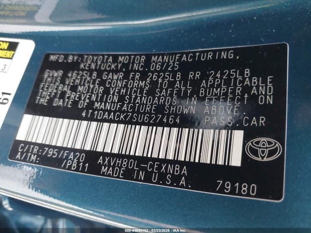 2025 TOYOTA CAMRY LE 9