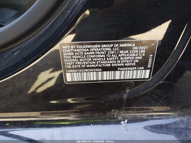 2022 VOLKSWAGEN PASSAT 2.0T SE 9