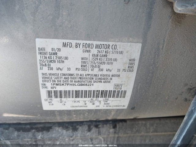 2020 FORD EXPLORER LIMITED 9