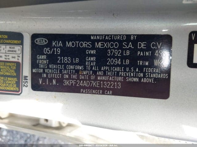 2019 KIA FORTE LXS 9