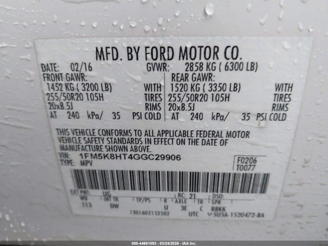 2016 FORD EXPLORER PLATINUM 9