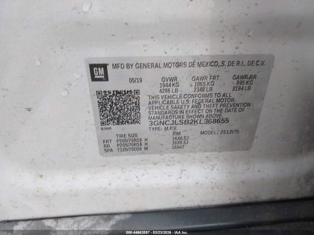 2019 CHEVROLET TRAX LT 9