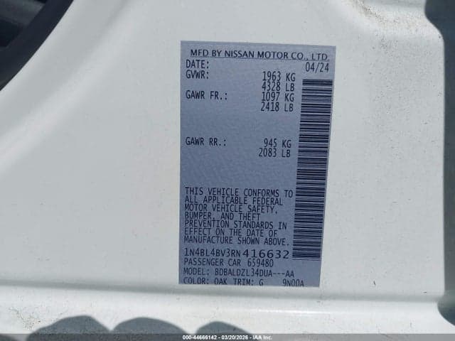 2024 NISSAN ALTIMA S FWD 9
