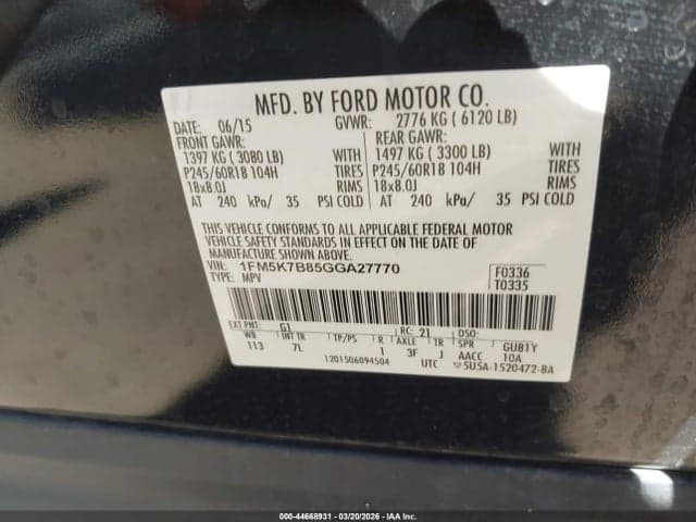 2016 FORD EXPLORER 9
