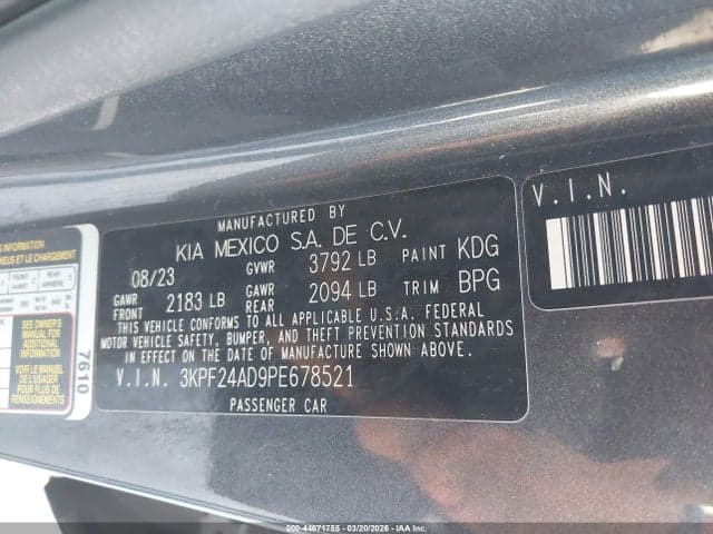 2023 KIA FORTE LXS 9