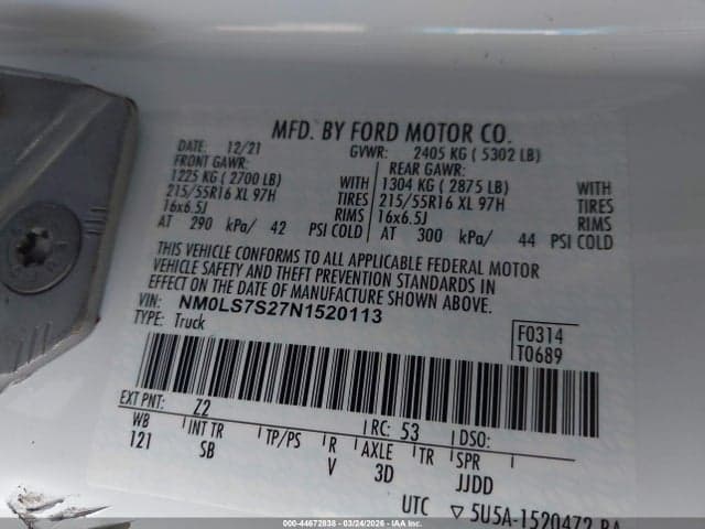 2022 FORD TRANSIT CONNECT XL 9