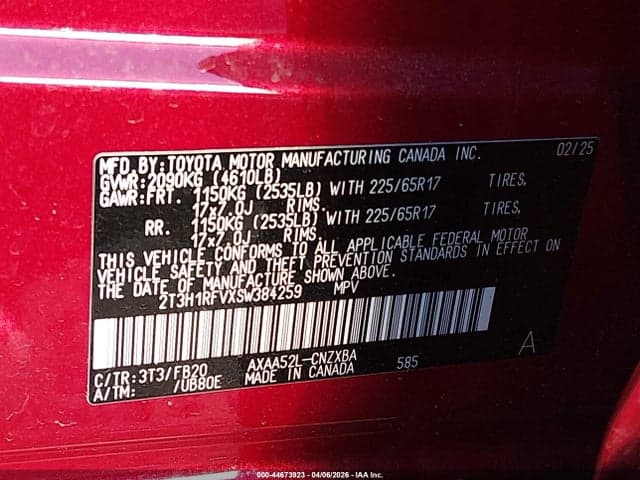 2025 TOYOTA RAV4 LE 9