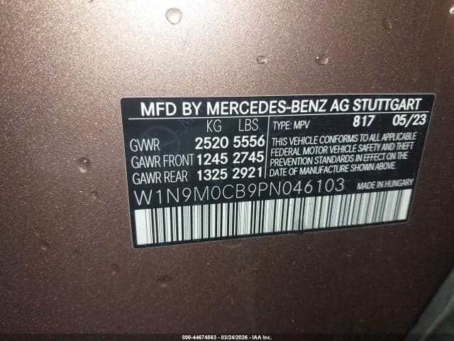 2023 MERCEDES-BENZ EQB 250 SUV 9