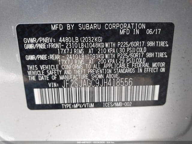 2018 SUBARU FORESTER 2.5I PREMIUM 9