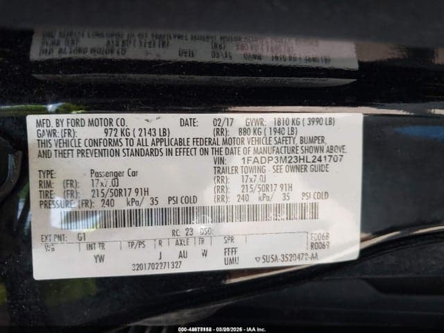 2017 FORD FOCUS SEL 9