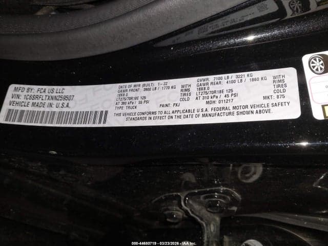 2022 RAM 1500 REBEL 4X4 5'7 BOX 9