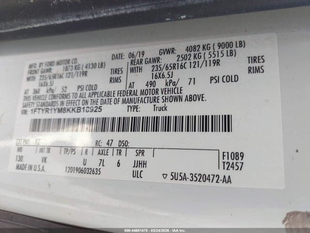 2019 FORD TRANSIT-250 9