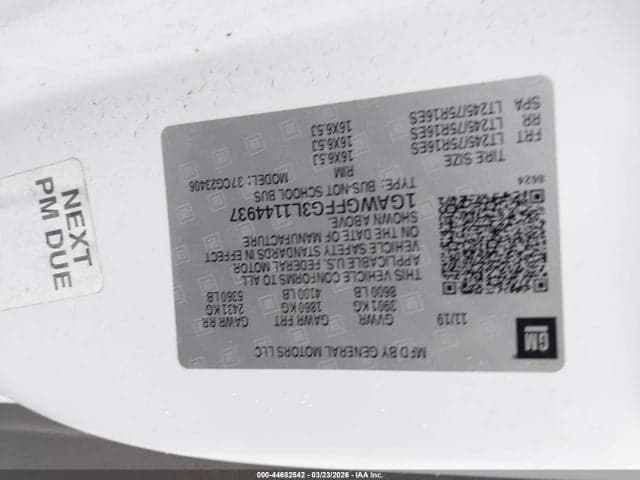 2020 CHEVROLET EXPRESS PASSENGER RWD 2500 REGULAR WHEELBASE LT 9