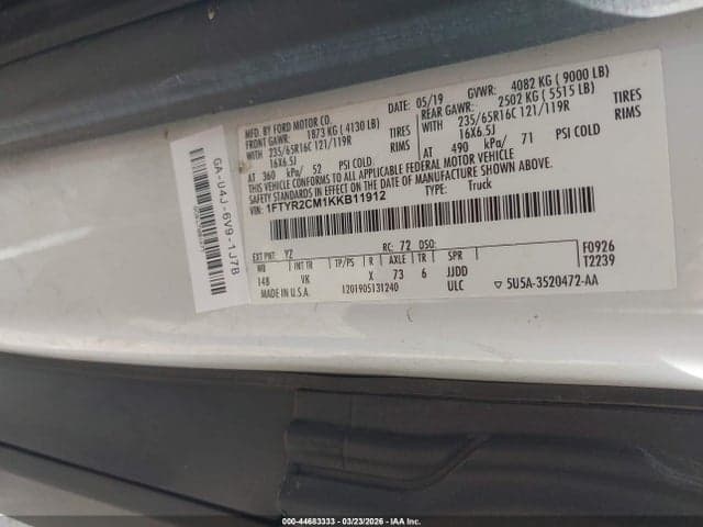 2019 FORD TRANSIT-250 9