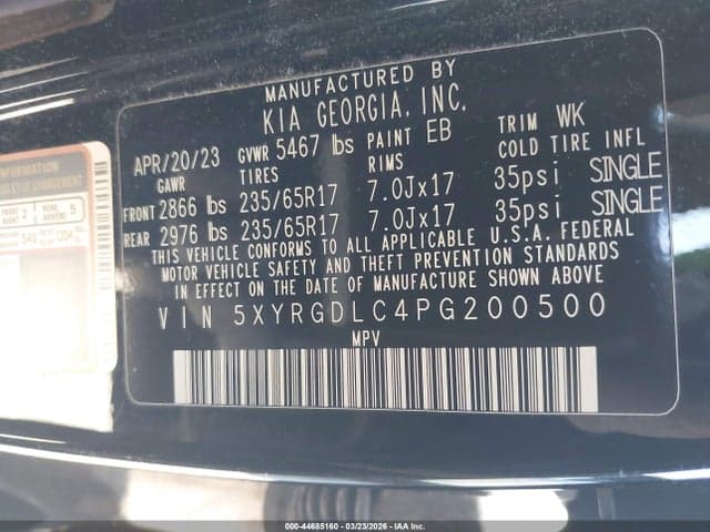 2023 KIA SORENTO LX 9