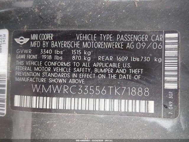 2006 MINI COOPER 9