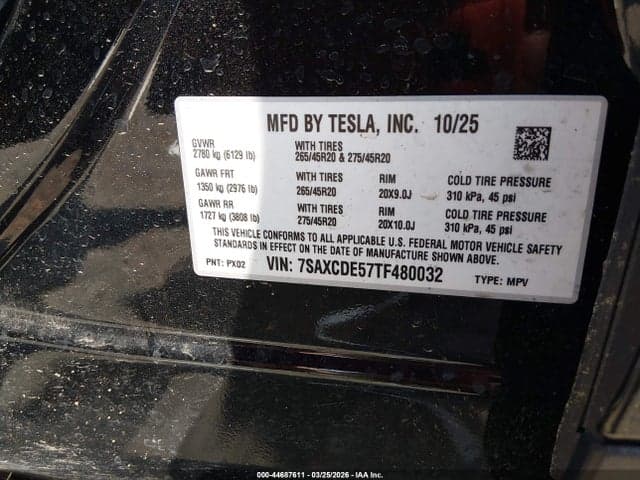 2026 TESLA MODEL X ALL-WHEEL DRIVE 9