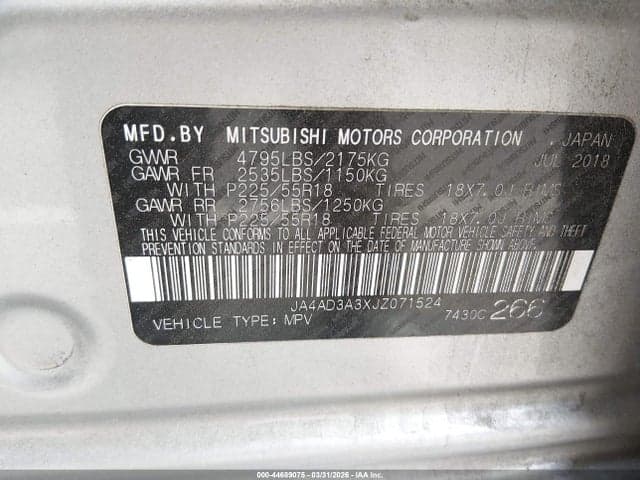 2018 MITSUBISHI OUTLANDER LE/SE/SEL 9