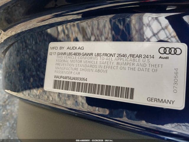 2018 AUDI S5 3.0T PREMIUM PLUS 9
