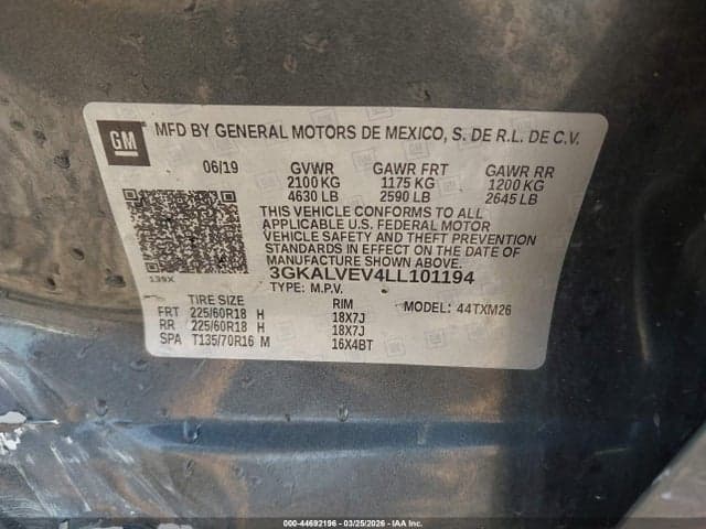 2020 GMC TERRAIN AWD SLT 9