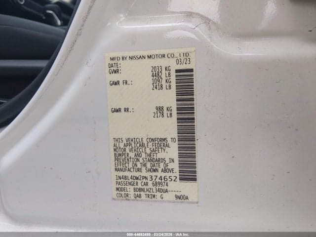 2023 NISSAN ALTIMA SV INTELLIGENT AWD 9