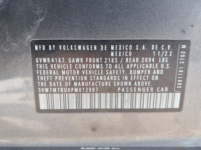 2023 VOLKSWAGEN JETTA 1.5T SE 9