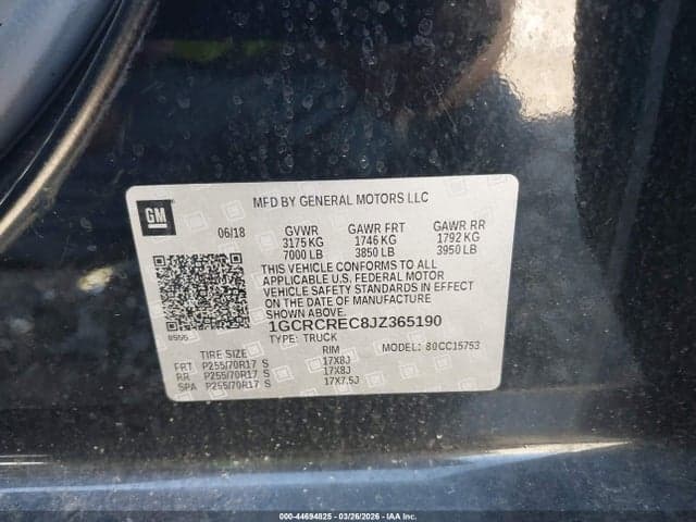 2018 CHEVROLET SILVERADO 1500 1LT 9