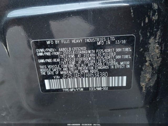 2017 SUBARU FORESTER 2.5I PREMIUM 9