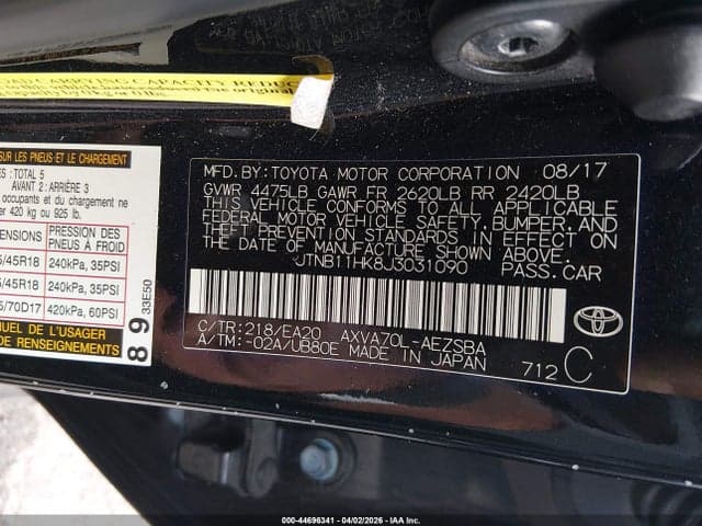 2018 TOYOTA CAMRY SE 9