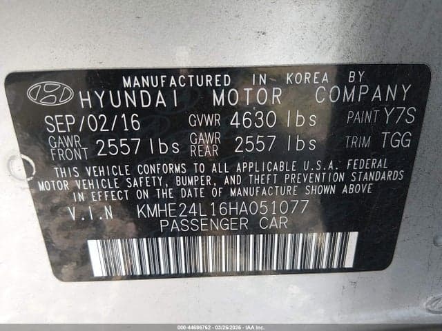 2017 HYUNDAI SONATA HYBRID SE 9