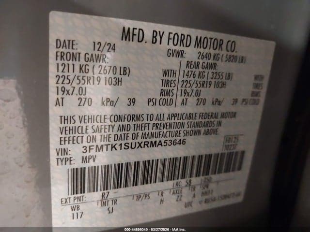 2024 FORD MUSTANG MACH-E SELECT 9
