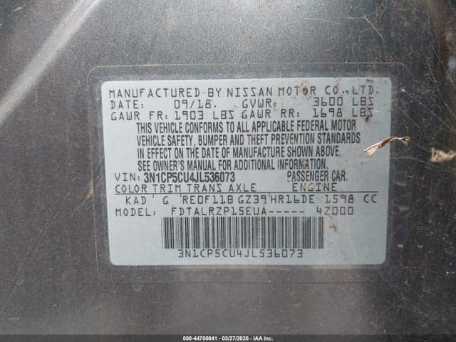 2018 NISSAN KICKS S 9
