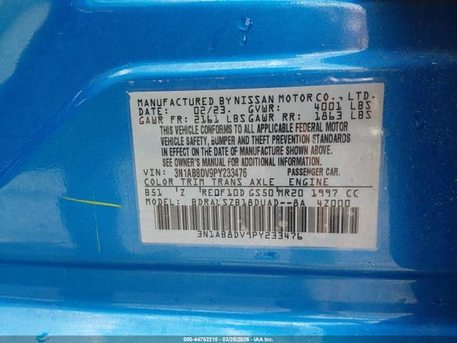 2023 NISSAN SENTRA SR XTRONIC CVT 9