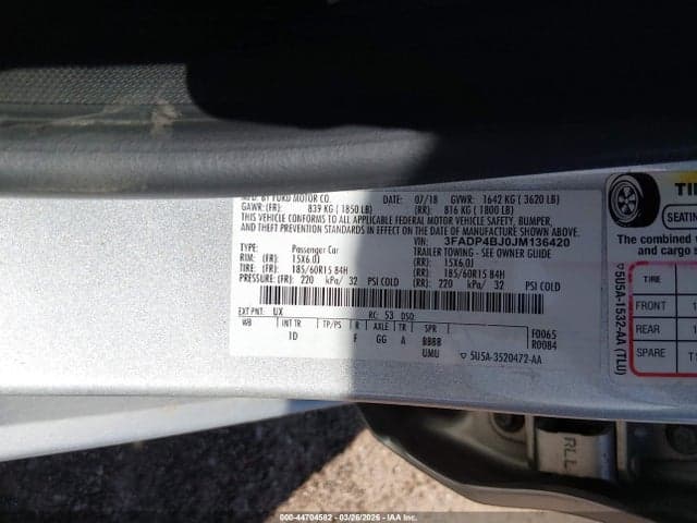 2018 FORD FIESTA SE 9