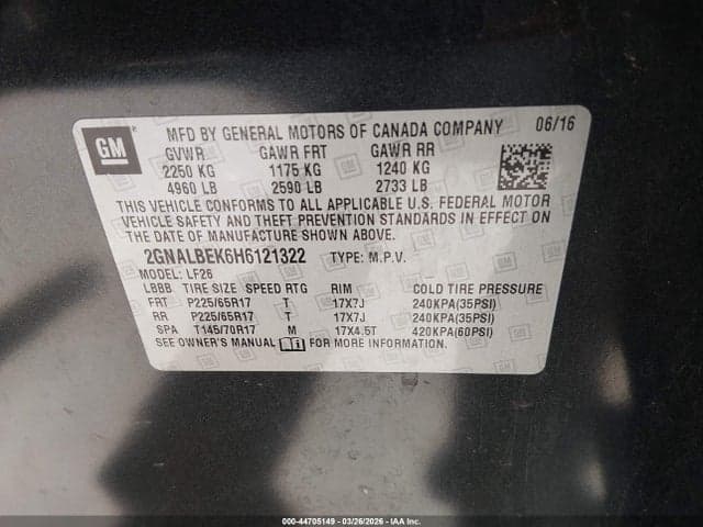 2017 CHEVROLET EQUINOX LS 9