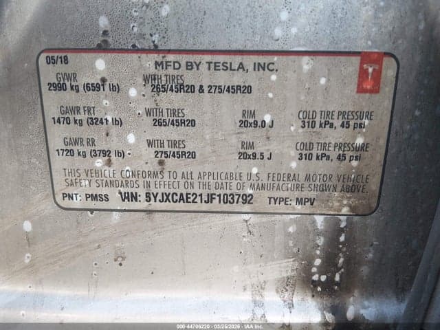 2018 TESLA MODEL X 8